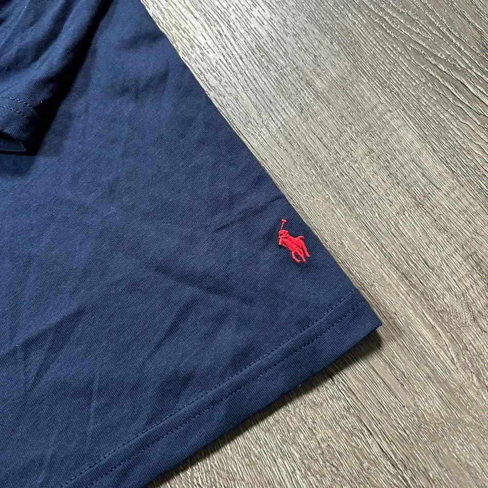 Polo Ralph Lauren Supreme Comfort Hoodie XL Navy Blue Long Sleeve Cotton T-Shirt - Picture 2 of 7